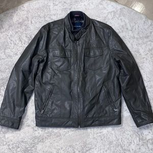 Tommy Hilfiger Faux Leather Bomber Jacket